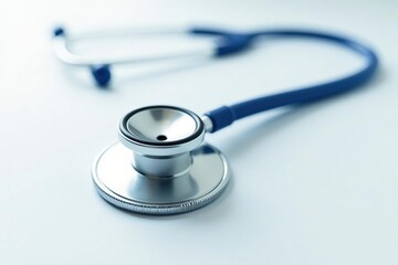 Close-up of a medical stethoscope on a white background, stethoscope, technology