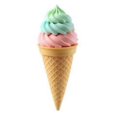 Pastel Color Mini Ice Cream Cone Photo