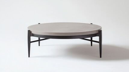 Sleek Circular Grey Coffee Table Modern & Stylish Home Decor