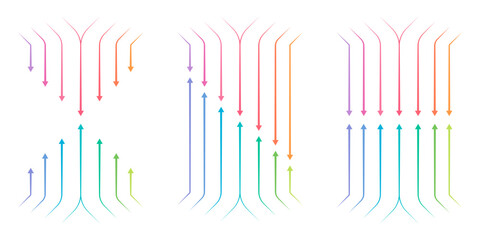 multicolored arrow signs set. vector arrow concept. arrow sets for business, education world