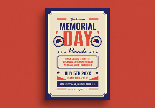 Retro Memorial Day Event Flyer