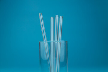 Glass material straw