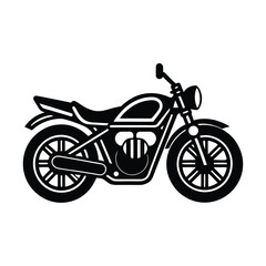 Fototapeta premium Flat and Minimal motorcycle logo vector illustration isolated on white background
