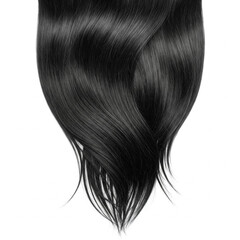 Fototapeta premium long dark hair isolated on white