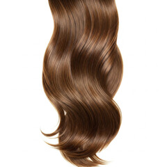 Naklejka premium long brown hair isolated on white