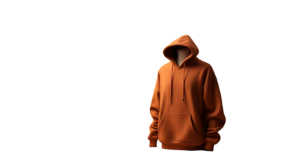 Rust Orange Oversized Hoodie with Minimalist Design for Casual Comfort