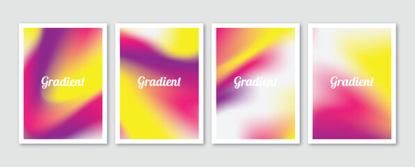 Abstract colorful gradient blur background. Business or advertising design. Collection of templates for wallpaper, poster, web, banner, flyer and social media.