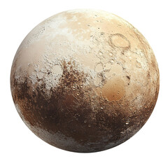 Pluto Planet Space Isolated on PNG Transparent Background
