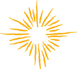 Crayon Sunburst Rays Bright Shine