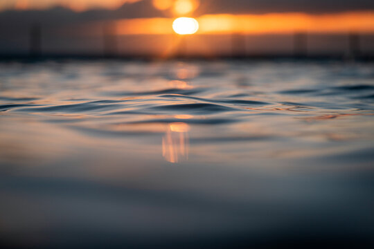 Calm ocean surface in the morning.