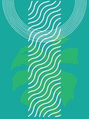 Artistic Vector Background with Minimal Shapes