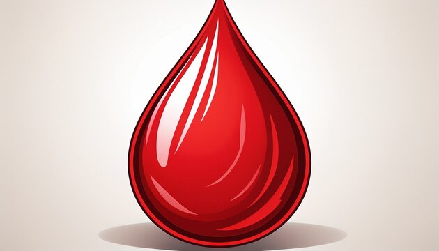 a drop of red blood illustration