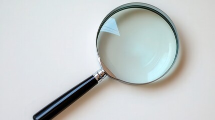 magnifying glass with a sturdy grip, neatly aligned on a bright white surface