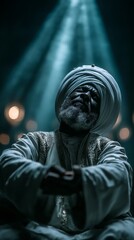 Sufi Mystic in Spiritual Trance Under Lantern Light during Ottoman Era