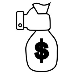 bag with dollar sign