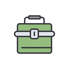 Isolated Graphic Of A Green Cooler Box For Storing Foodstuffs