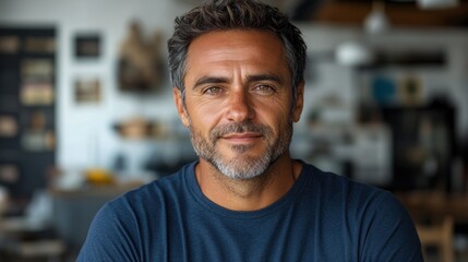 Obraz premium Portrait of a Confident Middle-Aged Man