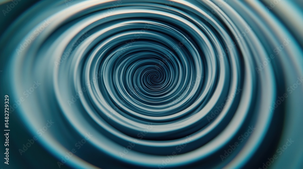 Poster spiral layers, each layer spinning and interlocking with the others in a seamless flow of color and 