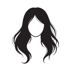 Beauty woman hair icon. Hair silhouette vector. Girl hair symbol collection. Vector illustration eps 10