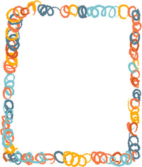Crayon Childish Rectangle Frame