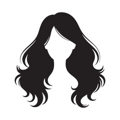 Beauty woman hair icon. Hair silhouette vector. Girl hair symbol collection. Vector illustration eps 10