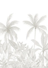 seamless pattern with leaves , wallpaper wall mural printable 