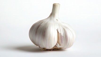 bright white background, the light highlighting its subtle texture and rich, earthy appearance