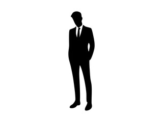 Silhouette Businessman in Stylish Suit
