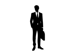 Silhouette Businessman in Stylish Suit
