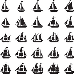 Classic Sailing Ship Silhouette

Modern Cruise Liner Vector Design

Cargo Ship at Sea Silhouette

Pirate Ship with Sails Silhouette Art

Ship on Ocean Waves Vector Scene