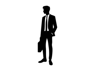Silhouette Businessman in Stylish Suit
