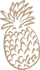 Obraz premium Crayon Pineapple Drawing