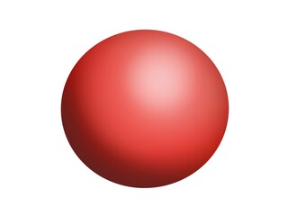 3D red circle shape, illustration without background. Object for use in various graphic design works.