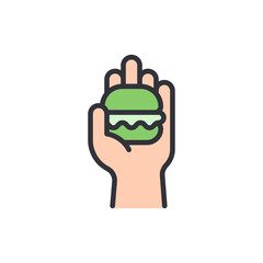Hand Holding A Green Macaron Isolated On A Transparent Layer