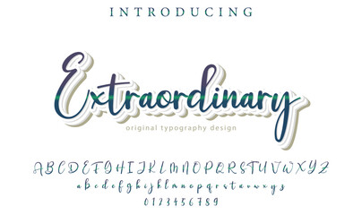 Extraordinary Font Stylish brush painted an uppercase vector letters, alphabet, typeface