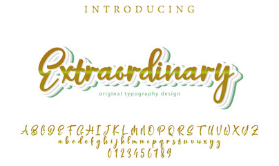 Extraordinary Font Stylish brush painted an uppercase vector letters, alphabet, typeface