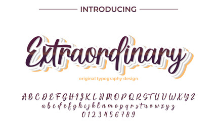 Extraordinary Font Stylish brush painted an uppercase vector letters, alphabet, typeface
