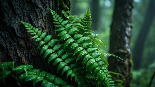 Davallia denticulata is a widely found fern species, often seen as a lithophyte or epiphyte in various forest types. This plant can shed all its leaves during the dry season.
