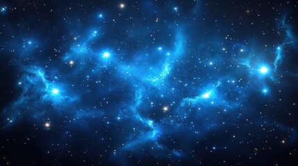 Obraz premium Celestial nebula explosion outer space digital art cosmic environment wide view astral concept