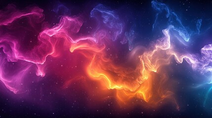 Obraz premium Vibrant cosmic nebula formation outer space digital art galactic environment abstract viewpoint astrophysics concept
