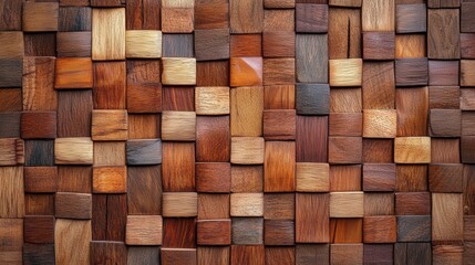 grid of woven wood offers a unique combination of structure and natural aesthetics, with warm, earthy tones