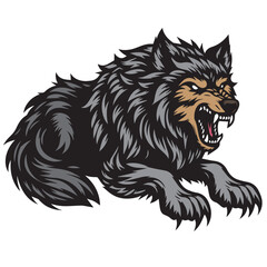 wolf head vector