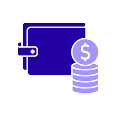 Icon a dollar, isolated against a clean background.