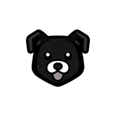 Black dog logo icon illustration