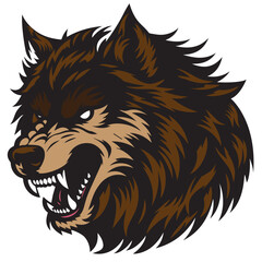 vector illustration of a wolf