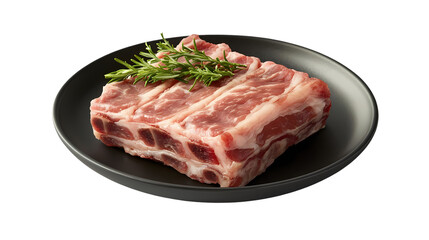 Raw Beef Ribs Fresh Meat Image isolated on transparent background