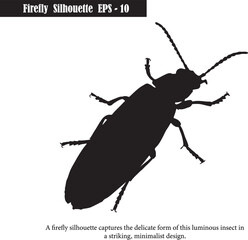 Firefly Silhouette | Minimalist Insect Design | Vector Illustration