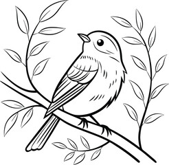 vector illustration of a bird