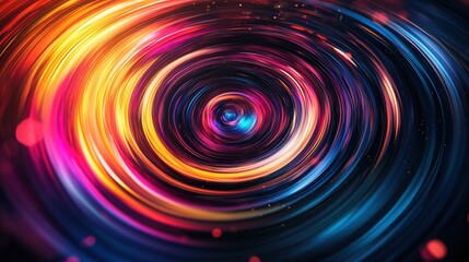 hypnotic effect of spinning circles gradually changes hues, creating a captivating, otherworldly motion.