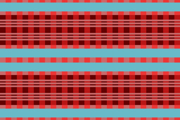 Red plaid fabric pattern inspired by traditional Thai &ldquo;Khao Ma&rdquo; cloth, featuring a classic tartan design in red with subtle navy blue accents. Perfect for textile backgrounds, fashion design